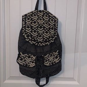 Massimo Black & White Beaded Backpack
